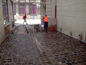 Les abords du casino rue Saint Géry