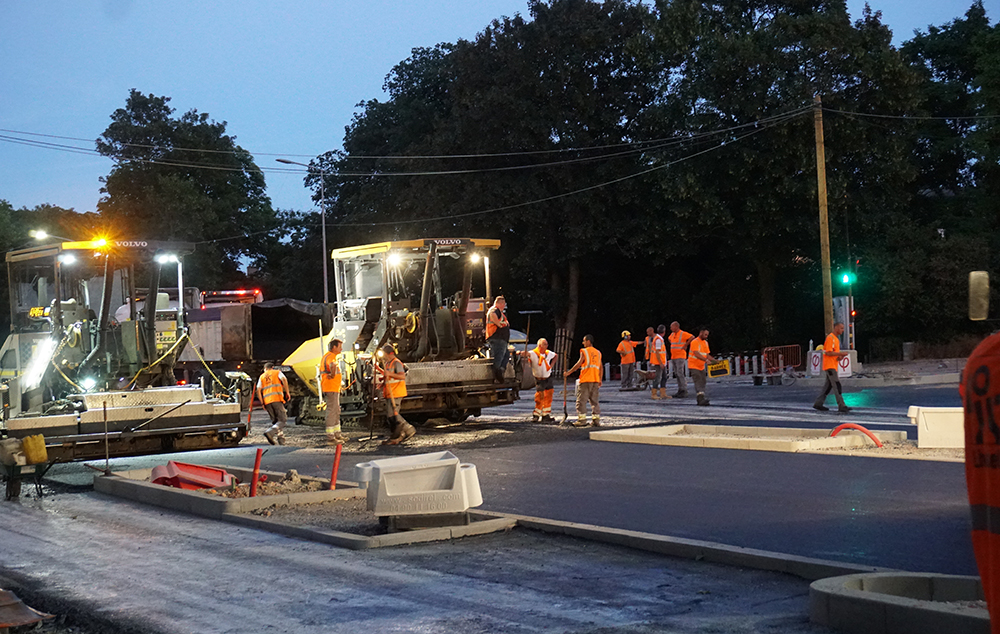 Chantier du BHNS pour STAG