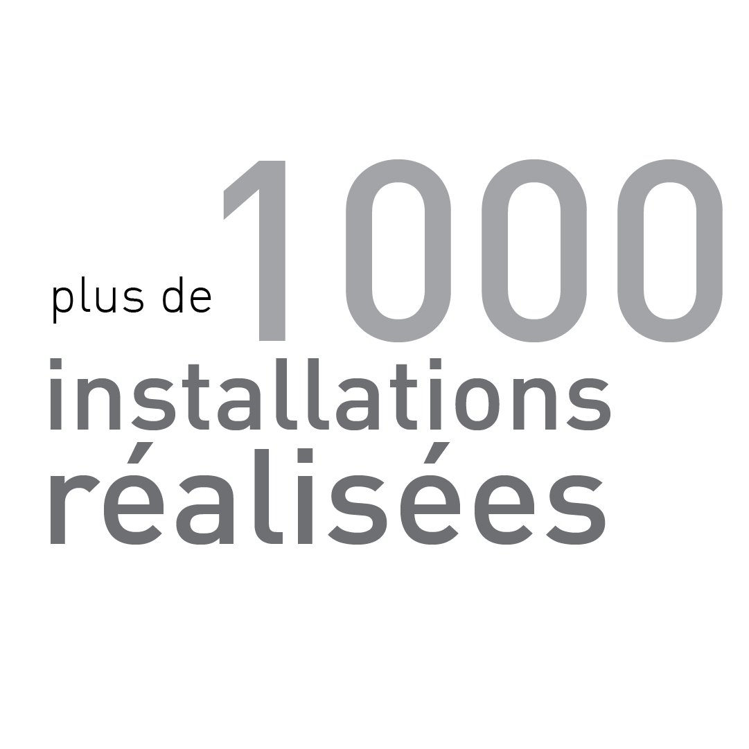 plus de 1000 installations