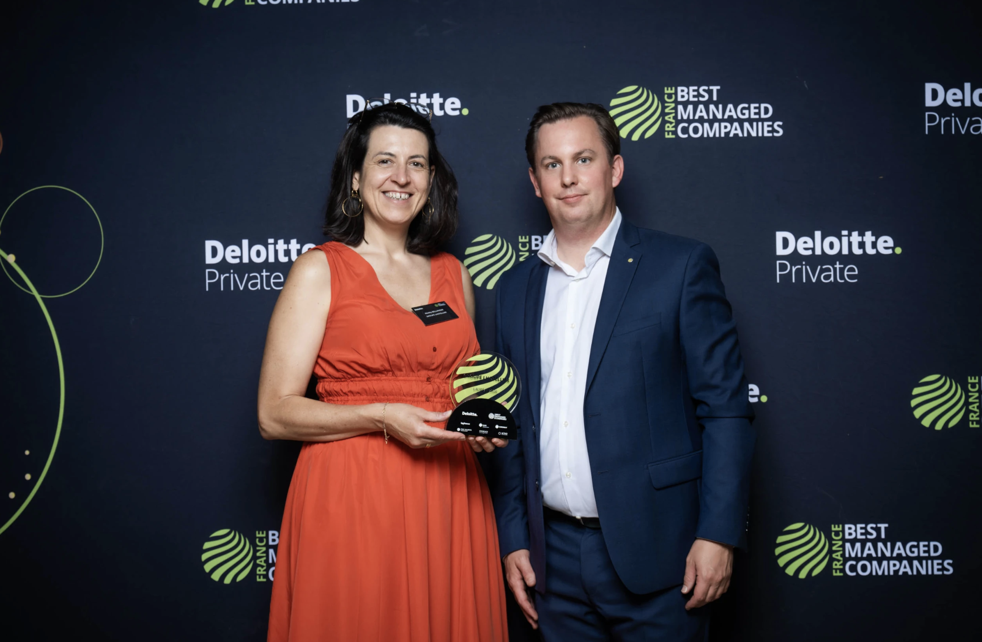 Directrice pôle humain et Directeur générale groupe Directrice pôle humain et Directeur générale groupe avec le prix best managed companies